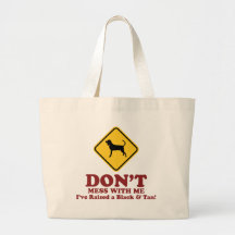Black & Tan Coonhound Canvas Bag