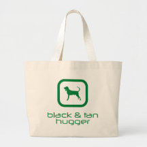 Black & Tan Coonhound Canvas Bags