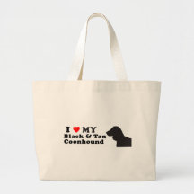 Black & Tan Coonhound Canvas Bags