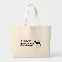 Black & Tan Coonhound Tote Bags