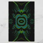Black, Teal and Emerald Green Floral Design. Flyer Design