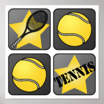 Black Tennis Poster