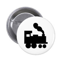 black train railway icon button