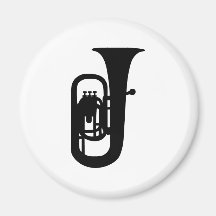 Black Tuba instrument Magnet