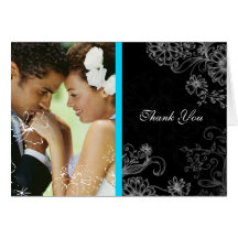 Black Turq Greeting Card