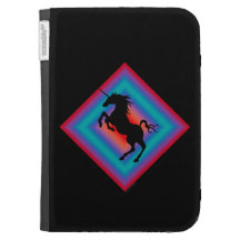 Black Unicorn Shield Kindle Case