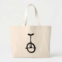 black unicycle icon canvas bags