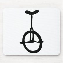 black unicycle icon mouse pad