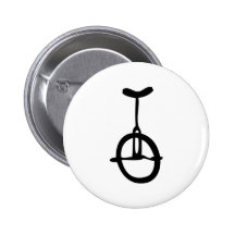 black unicycle icon pins