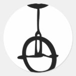 black unicycle icon sticker