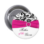 Black, White, and Fuchsia Mother of the Groom Pin