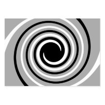 Black, White and Grey Twist Design. Business Card Template