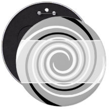 Black, White and Grey Twist Design. Pinback Button
