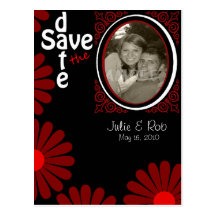 Black White and Red Postcards