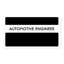 Black white Automotive Engineer business cards