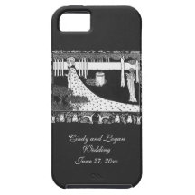 Black White Beardsley Art Nouveau Lady iPhone 5 Case