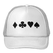 Black & White  Card Suits 1 Trucker Hat