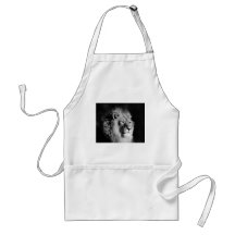 Black & White Lion Photo Apron