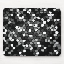 Black & White Mosaic Mouse Pad