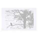 Black & White Nevermore Raven Silhouette Custom Stationery