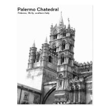 Black & White Palermo Chatedral Postcard