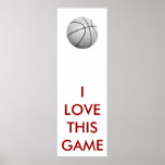 Black & White Panoramic Basketball Poster