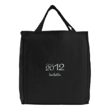 Black & White Personalised Graduation Tote Bag