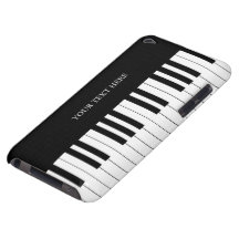 Black & White Piano Keys iPod Case-Mate Case