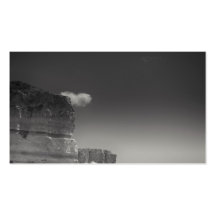 Black & White Sea Against Rocks Portugal Business Card Templates