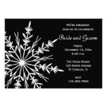 Black & White Snowflake Engagement Party Invite