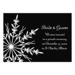 Black & White Snowflake Marriage / Elopement Personalised Invites