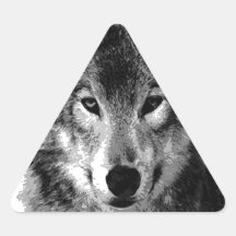 Black & White Wolf Eyes Sticker