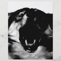 Black & White Wolf Personalized Flyer