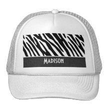 Black & White Zebra Stripes Hat