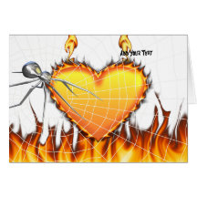 Black Widow Chrome Design 1 Greeting Card
