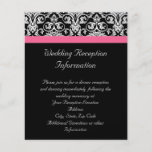 Black with Pink Passion Damask Flyers