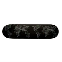 Black world atlas skate board decks