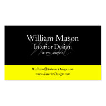 Black & Yellow Professional Business Card