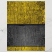 BLACK YELLOW WOOD TEXTURE stripes digital Full Color Flyer