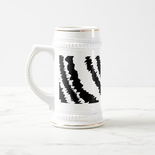 Black Zebra Print Pattern. Coffee Mug