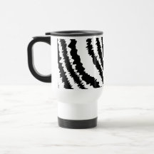 Black Zebra Print Pattern. Coffee Mugs