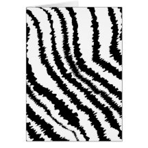 Black Zebra Print Pattern. Greeting Card