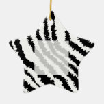 Black Zebra Print Pattern. Ornaments
