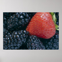 Blackberries and Strawberry Posters