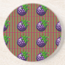 Blackberry Plaid Coaster