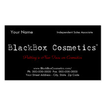 BlackBox Cosmetics, Independent Sales Associ... Business Card Templates