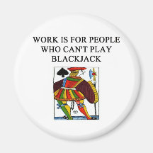 blackjack 21 game player fridge magnets