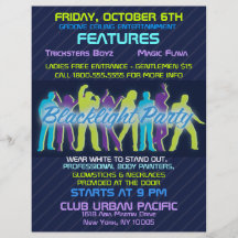 Blacklight Party Flyer Invitation Announcements