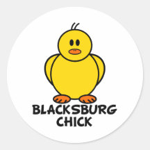 Blacksburg Virginia Chick Round Stickers