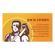 blacksmith hammer business card